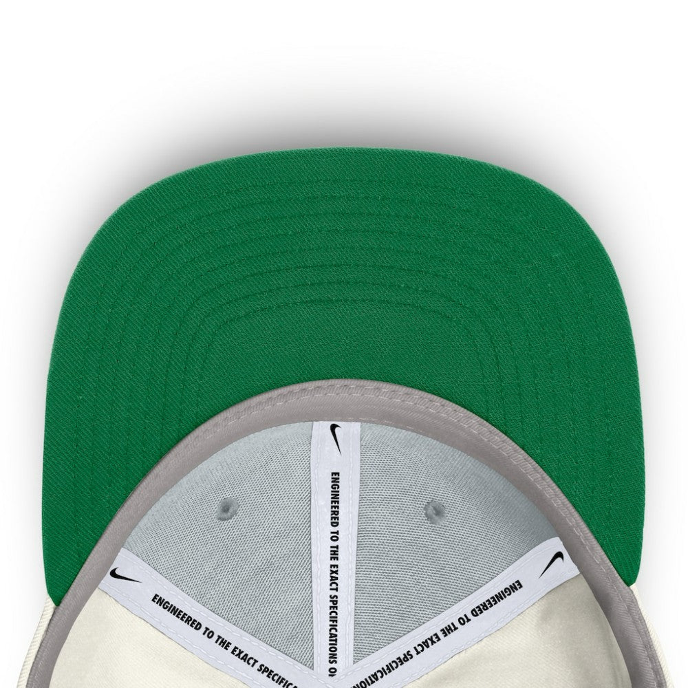 Athletics Cooperstown Pro Dri-FIT Snapback Hat - Cream/Green | Nike