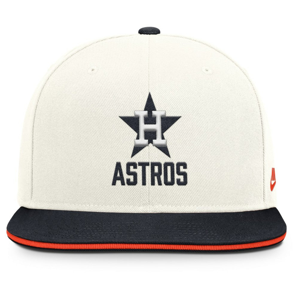 Houston Astros Cooperstown Pro Dri-FIT Snapback Hat - Cream/Navy | Nike