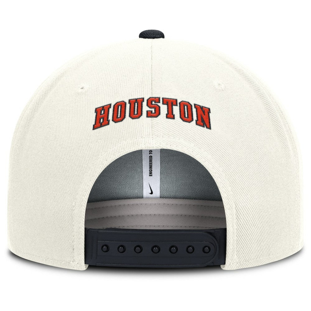 Houston Astros Cooperstown Pro Dri-FIT Snapback Hat - Cream/Navy | Nike