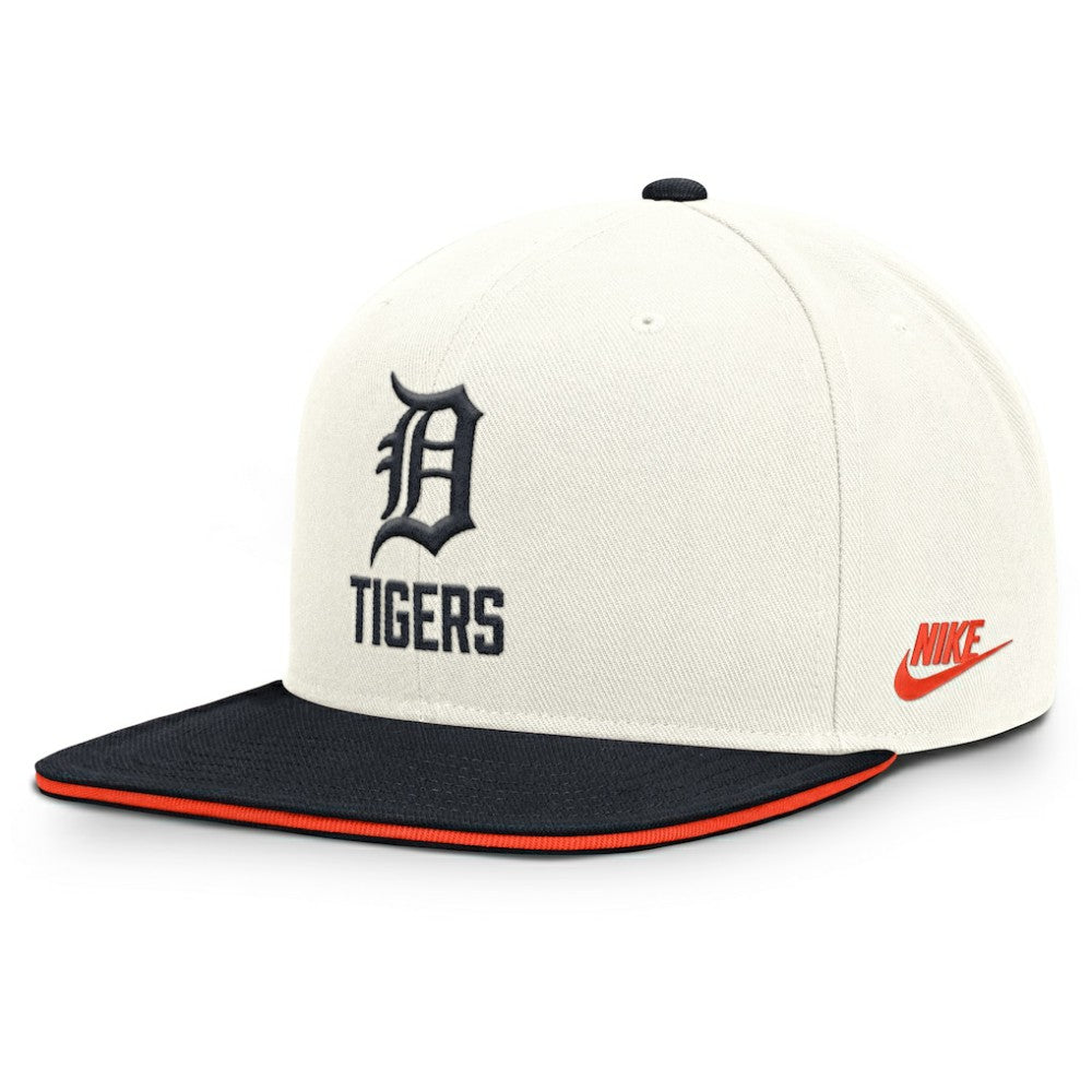 Detroit Tigers Cooperstown Pro Dri-FIT Snapback Hat - Cream/Navy | Nike