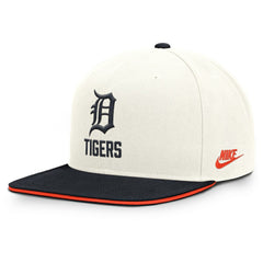 Detroit Tigers Cooperstown Pro Dri-FIT Snapback Hat - Cream/Navy | Nike
