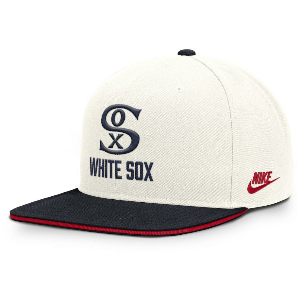 Chicago White Sox Cooperstown Pro Dri-FIT Snapback Hat - Cream/Navy | Nike