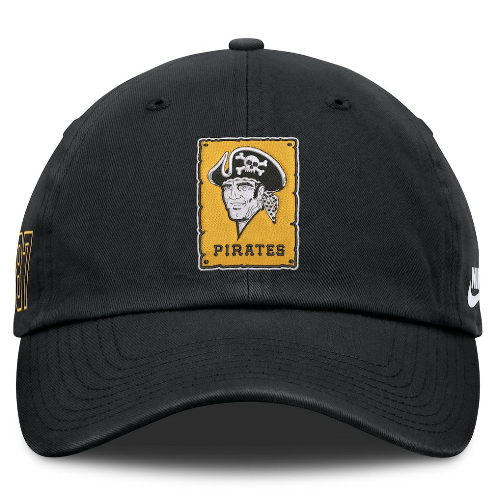 Pittsburgh Pirates Cooperstown Club Adjustable Hat - Black | Nike