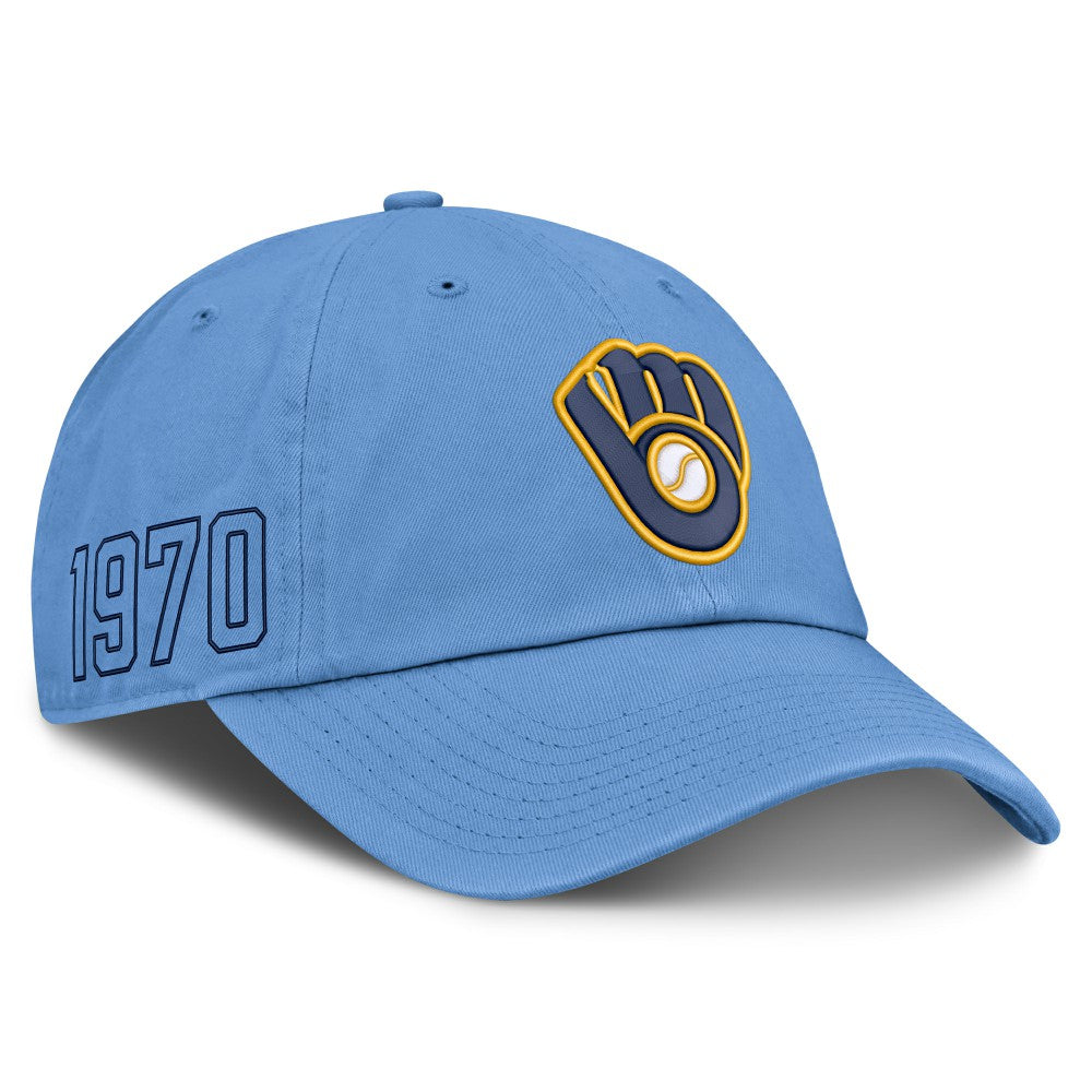 Milwaukee Brewers Cooperstown Club Adjustable Hat - Light Blue | Nike