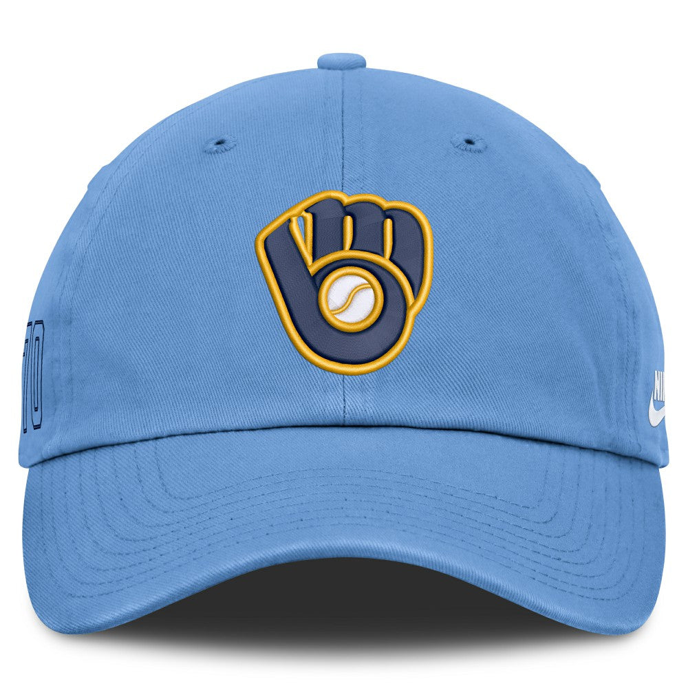 Milwaukee Brewers Cooperstown Club Adjustable Hat - Light Blue | Nike