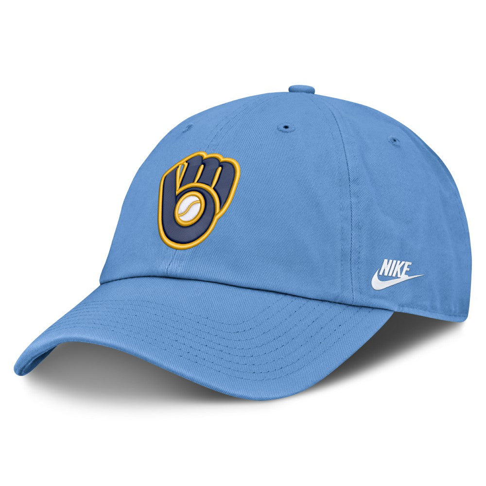 Milwaukee Brewers Cooperstown Club Adjustable Hat - Light Blue | Nike