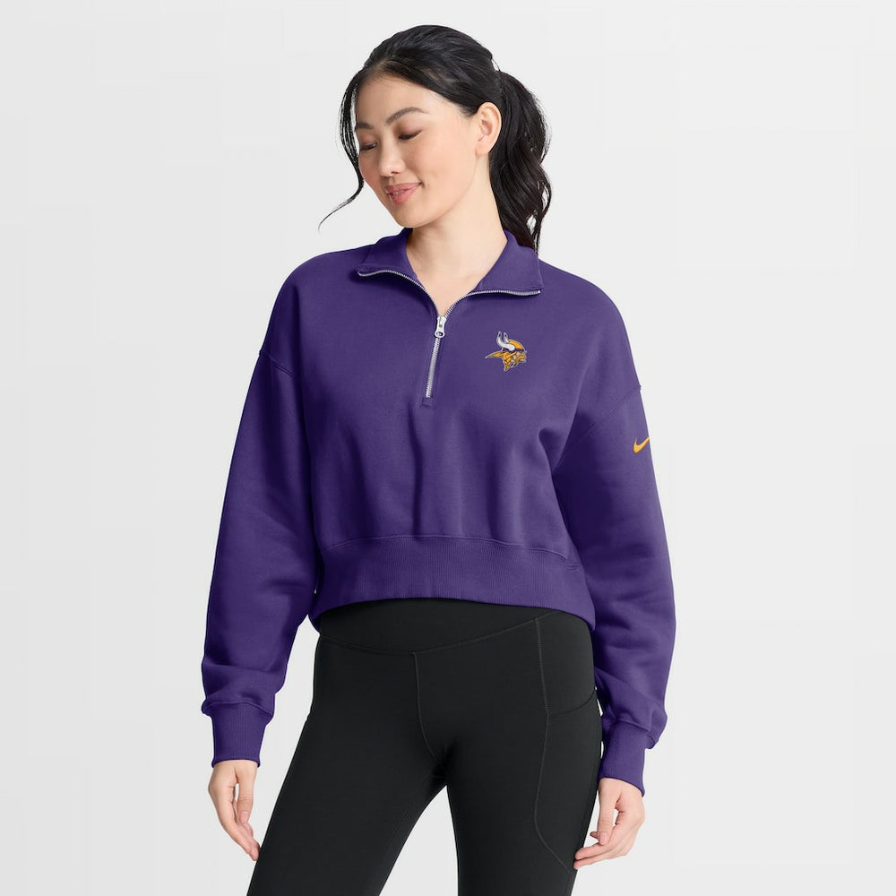 Minnesota Vikings Women's Phoenix Fleece Quarter-Zip Sweatshirt - Purple | Nike sale