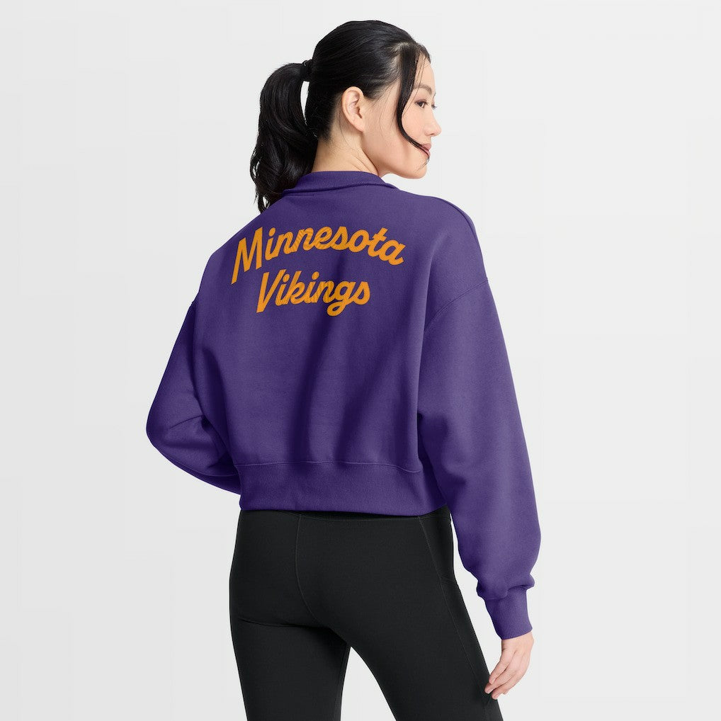 Minnesota Vikings Women's Phoenix Fleece Quarter-Zip Sweatshirt - Purple | Nike sale