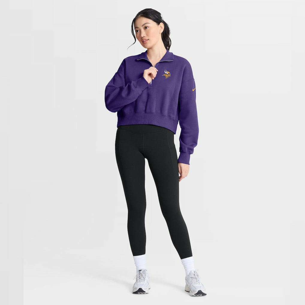 Minnesota Vikings Women's Phoenix Fleece Quarter-Zip Sweatshirt - Purple | Nike sale