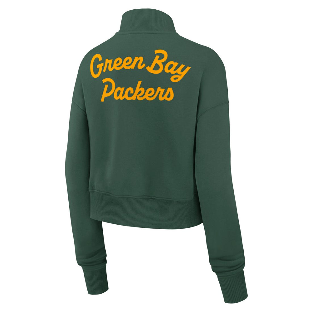 Green Bay Packers Women's Phoenix Fleece Quarter-Zip Sweatshirt - Green | Nike discount