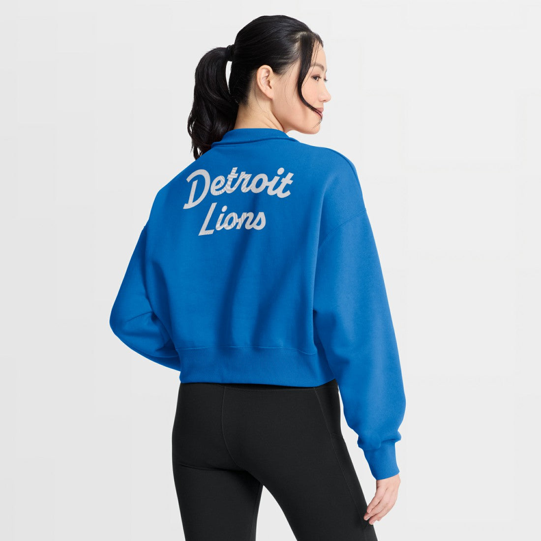 Detroit Lions Women's Phoenix Fleece Quarter-Zip Sweatshirt - Blue | Nike cheap