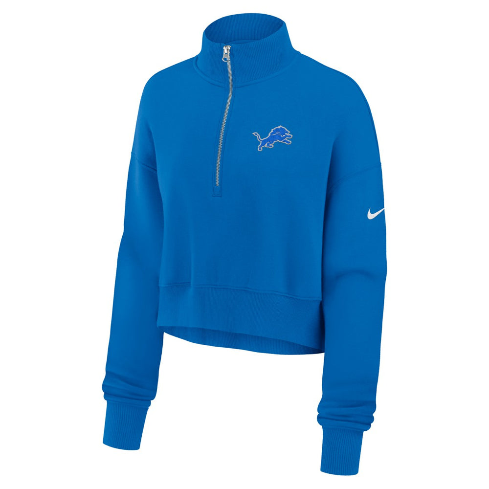 Detroit Lions Women's Phoenix Fleece Quarter-Zip Sweatshirt - Blue | Nike cheap