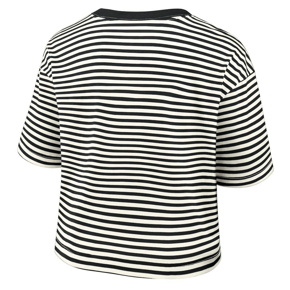 Pittsburgh Steelers Women's Striped Cropped T-Shirt - Black/Cream | Nike online