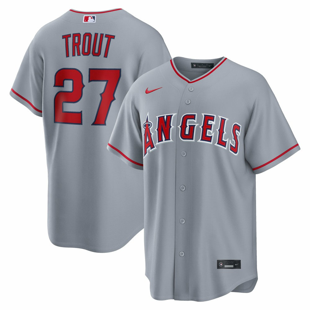 Mike Trout Los Angeles Angels Road Replica Jersey - Gray | Nike
