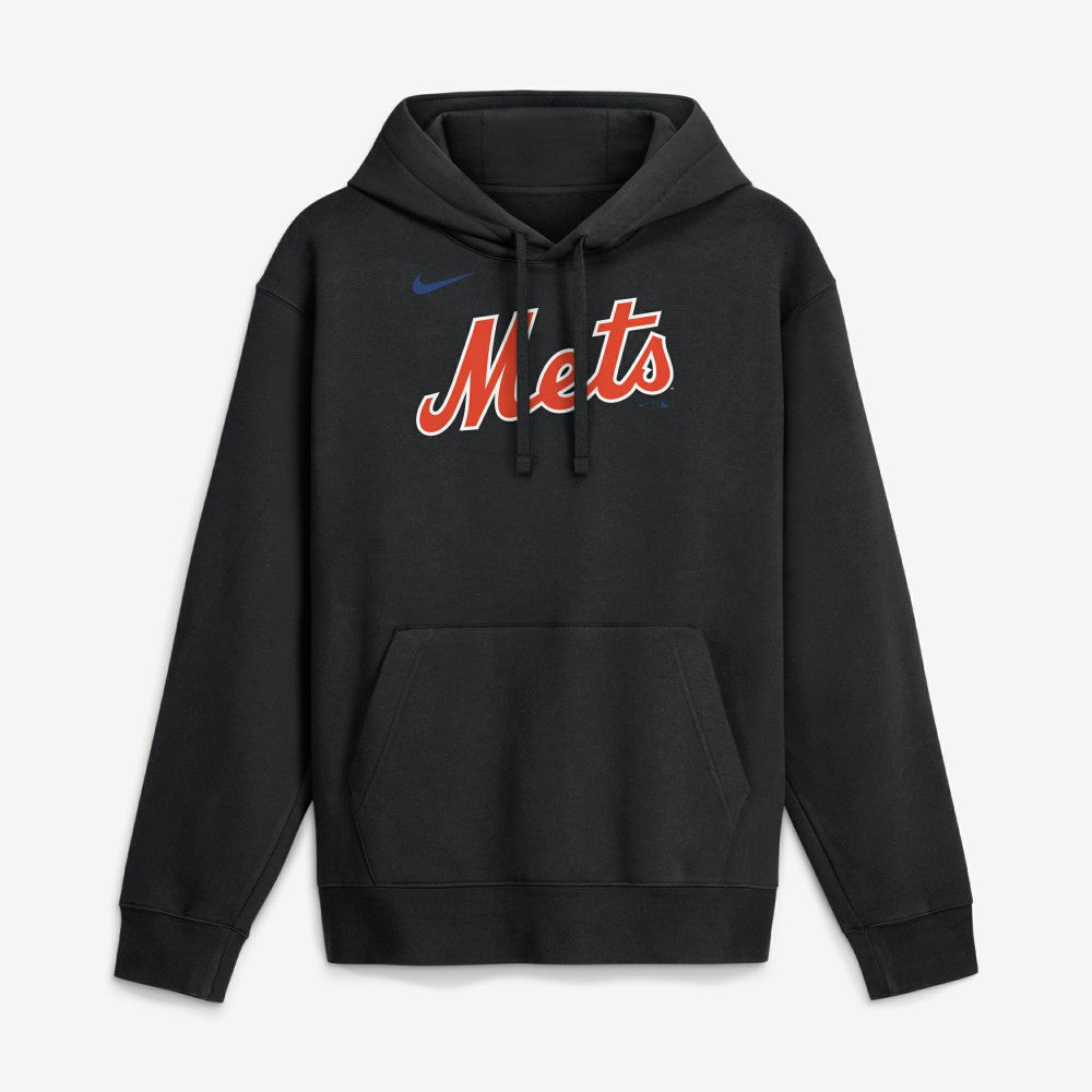 New York Mets Dri-Fit Club Hoodie - Black | Nike