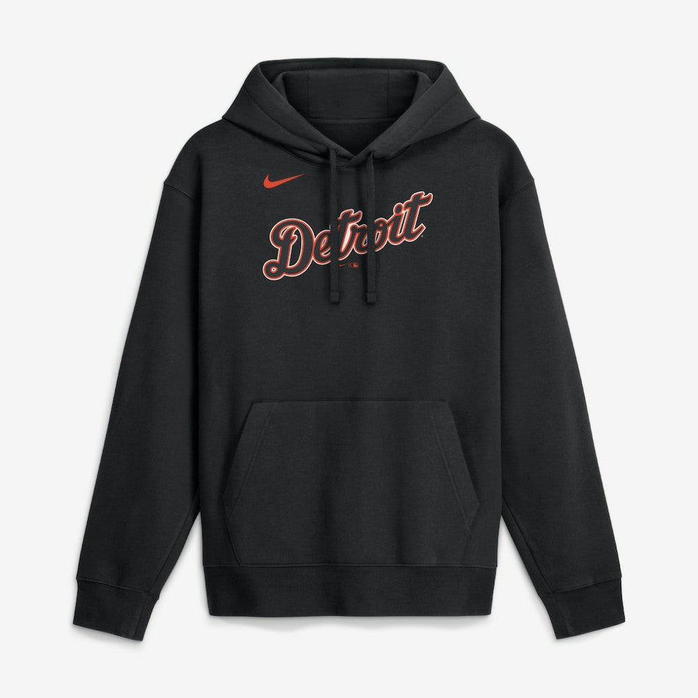 Detroit Tigers Dri-Fit Club Hoodie - Black | Nike