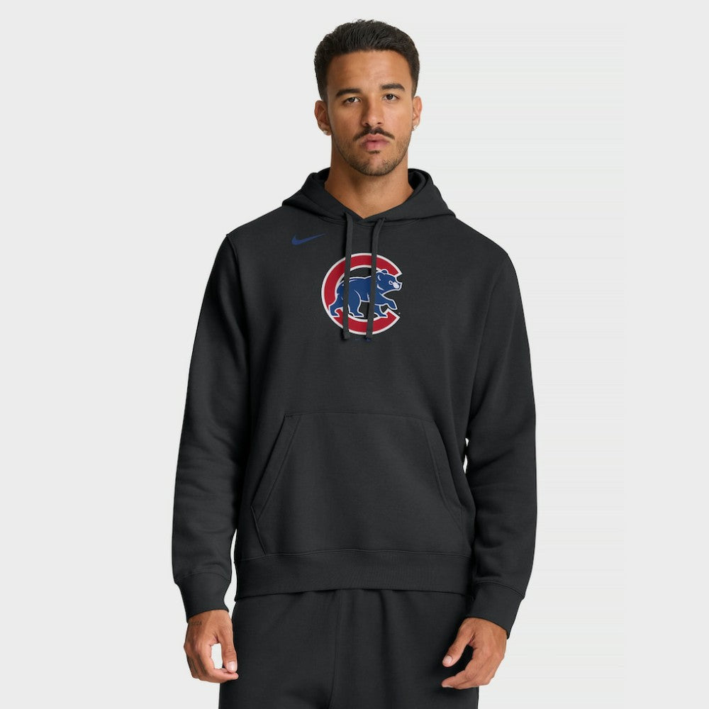 Chicago Cubs Dri-Fit Club Hoodie - Black | Nike