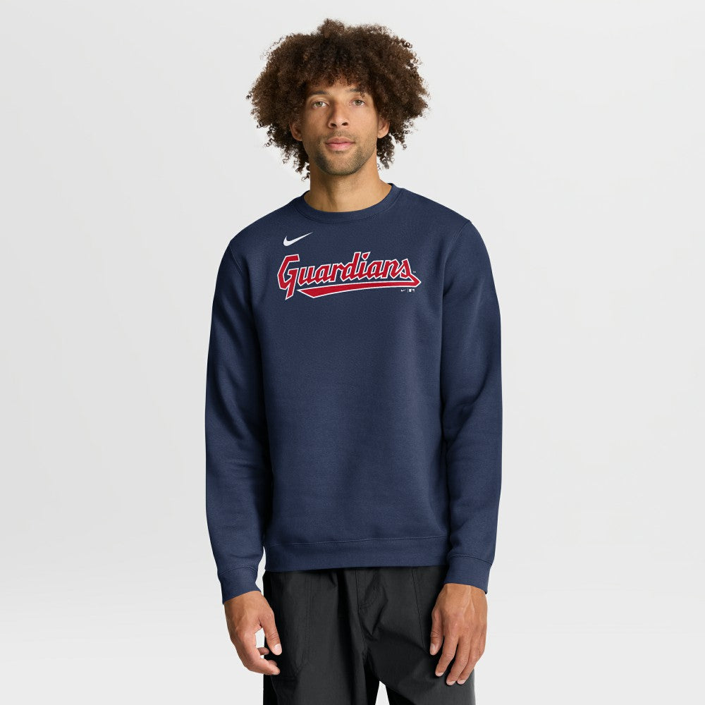 Cleveland Guardians Primetime Wordmark Sweatshirt - Navy | Nike