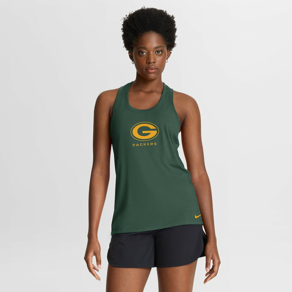 Green Bay Packers Women's Hurry Up Tri-Blend Dri-FIT Tank Top - Green | Nike for sale