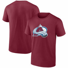 Colorado Avalanche Logo Athletic Essential T-Shirt Burgundy