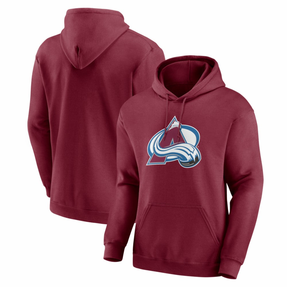 Colorado Avalanche Logo Athletic Essential Hoodie Burgundy