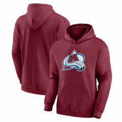 Colorado Avalanche Logo Athletic Essential Hoodie Burgundy