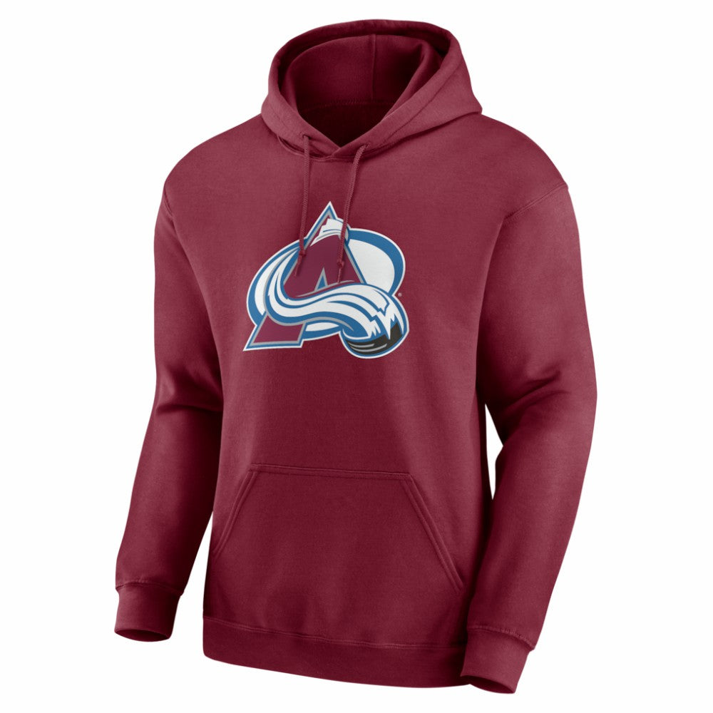 Colorado Avalanche Logo Athletic Essential Hoodie Burgundy
