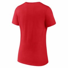 Washington Capitals Logo Athletic Women's Arch Victory V-Neck T-Shirt Red
