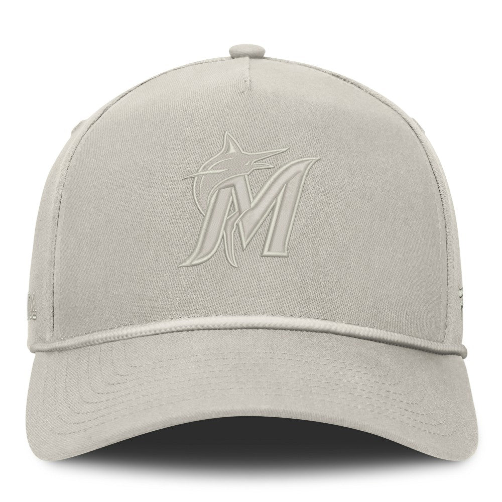 Miami Marlins Undertone A-Frame Adjustable Hat - Stone