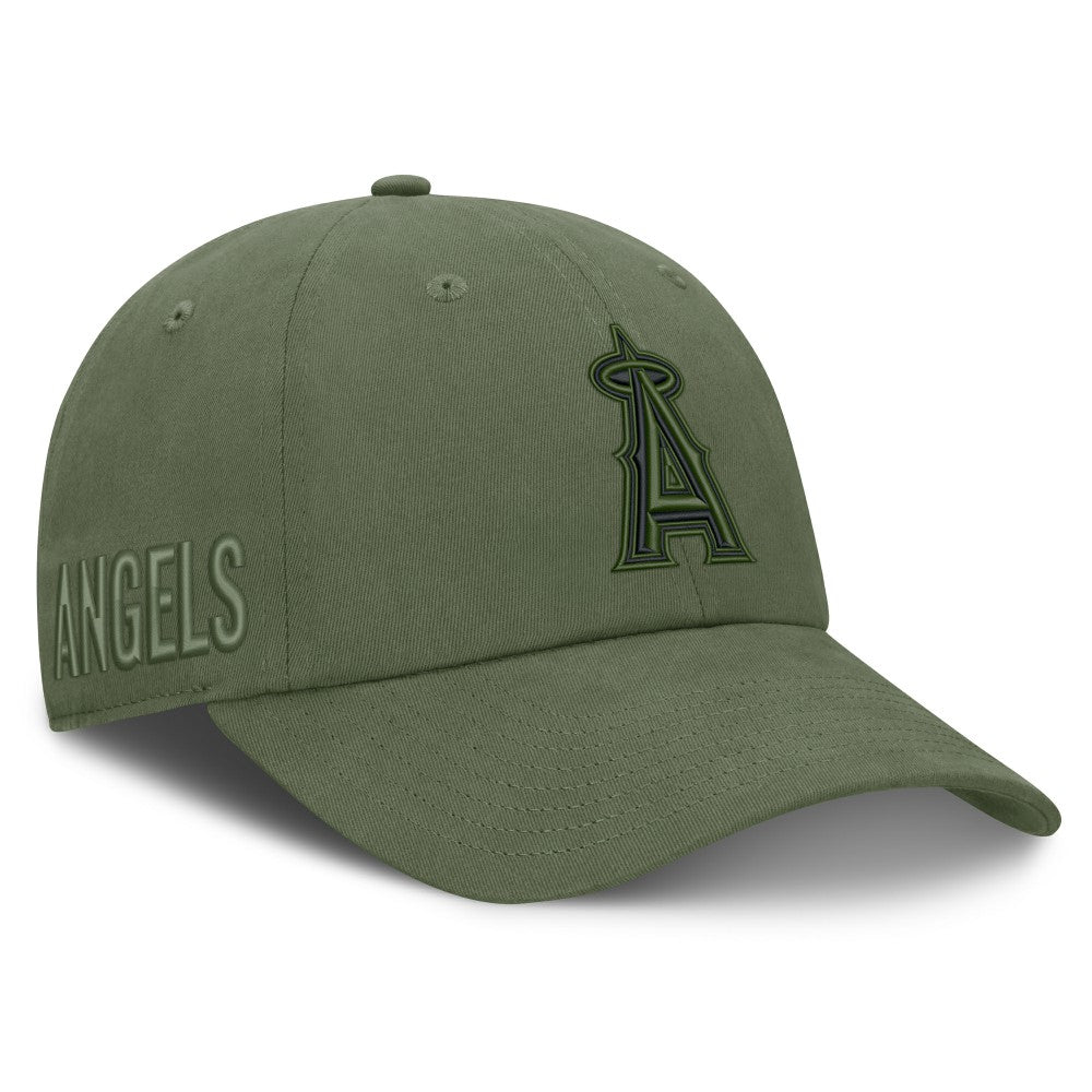 Los Angeles Angels Pine Rider Adjustable Hat - Olive
