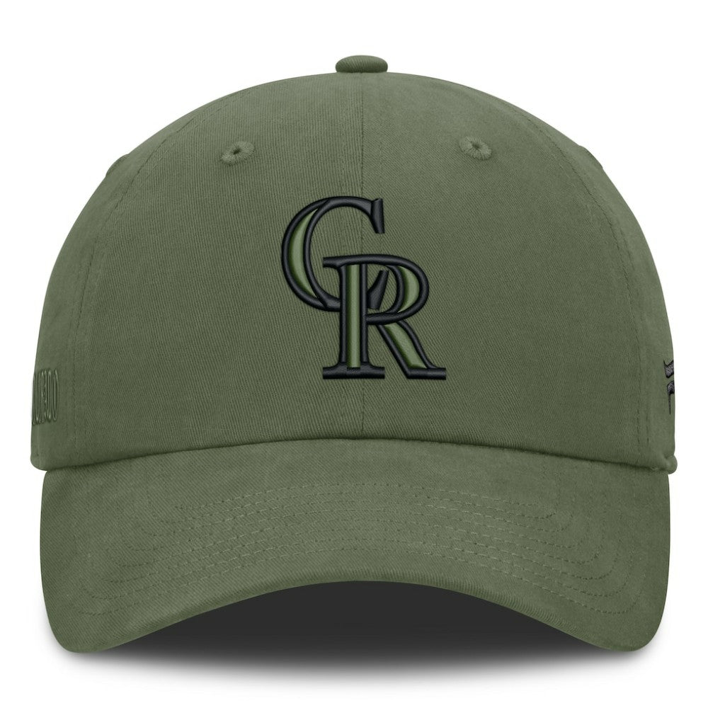 Colorado Rockies Pine Rider Adjustable Hat - Olive