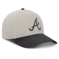 Atlanta Braves Wonder A-Frame Adjustable Hat - Stone/Graphite