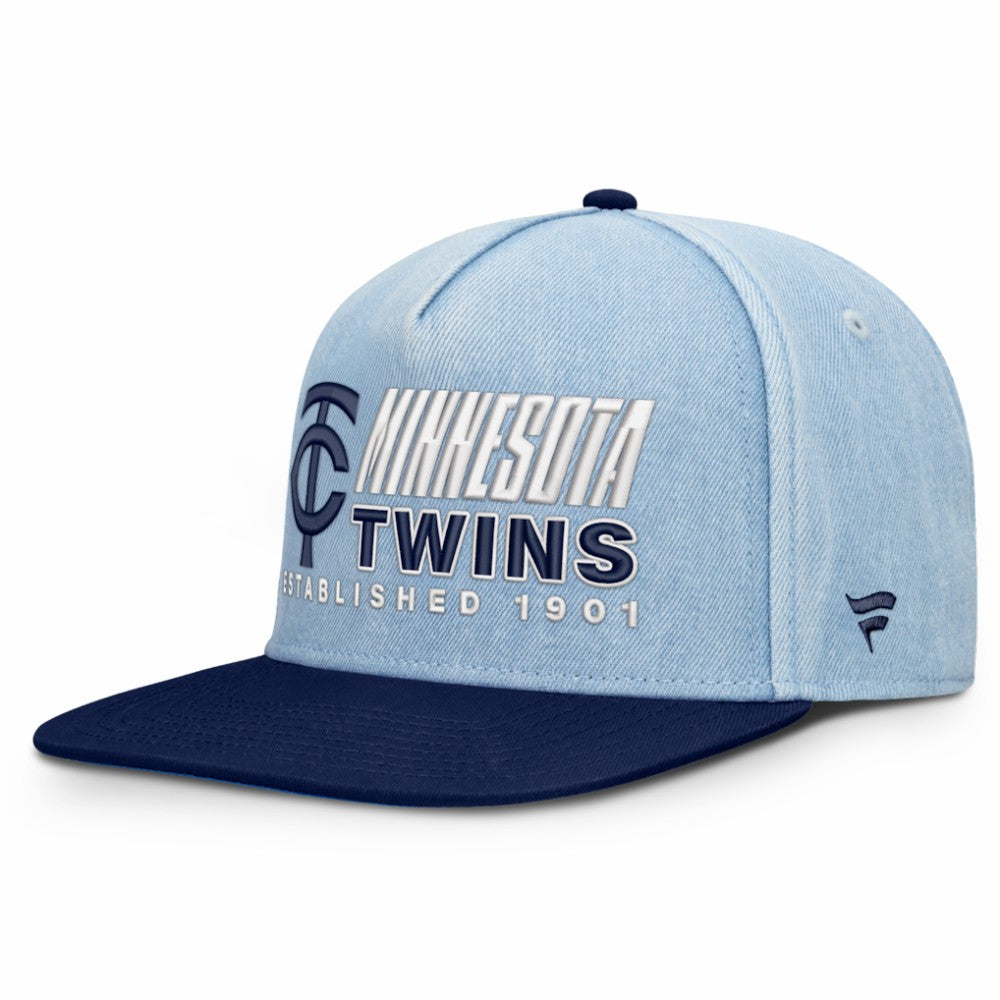 Minnesota Twins Twinbill Snapback Hat - Denim