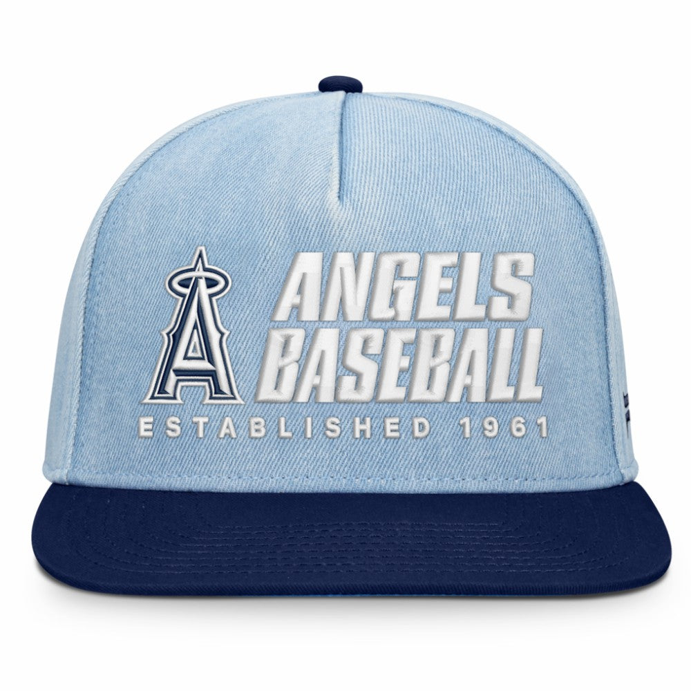 Los Angeles Angels Twinbill Snapback Hat - Denim