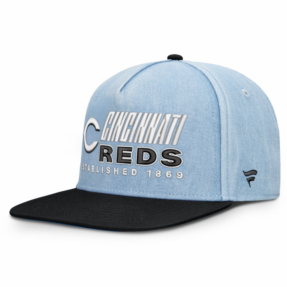 Cincinnati Reds Twinbill Snapback Hat - Denim