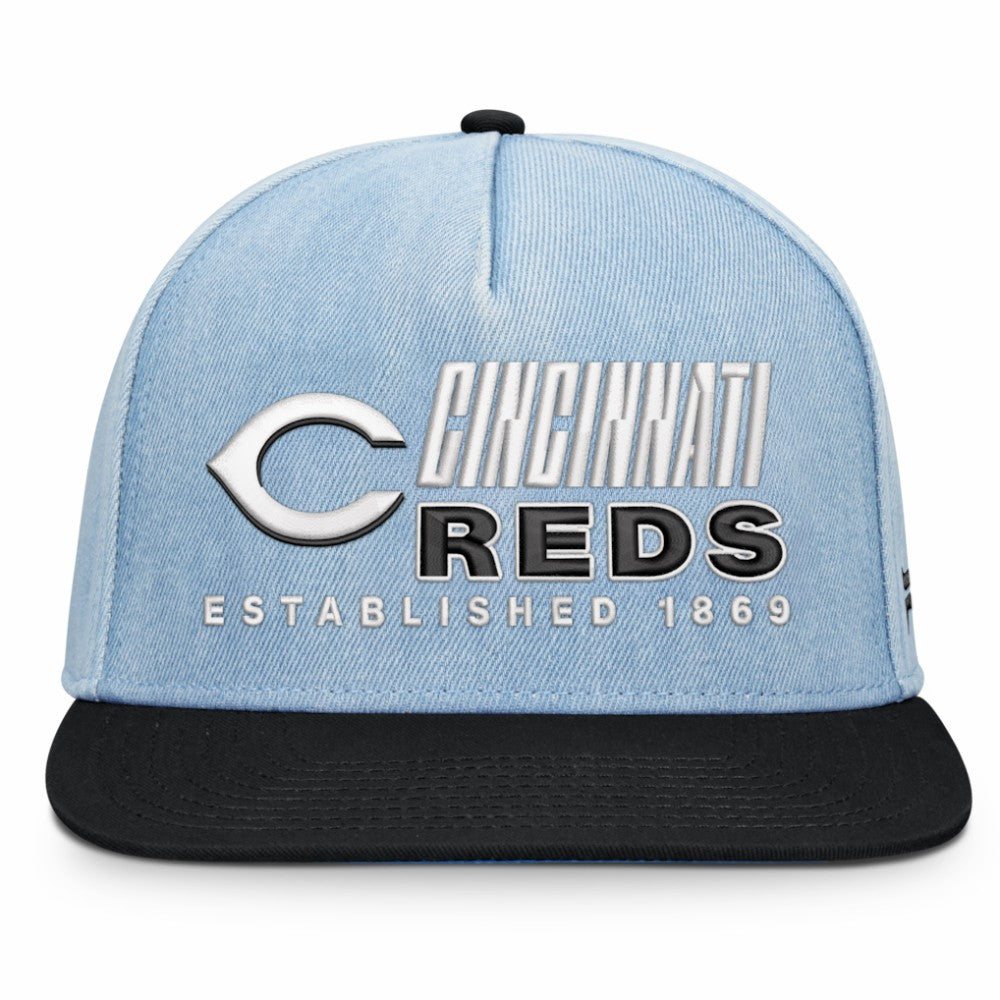 Cincinnati Reds Twinbill Snapback Hat - Denim