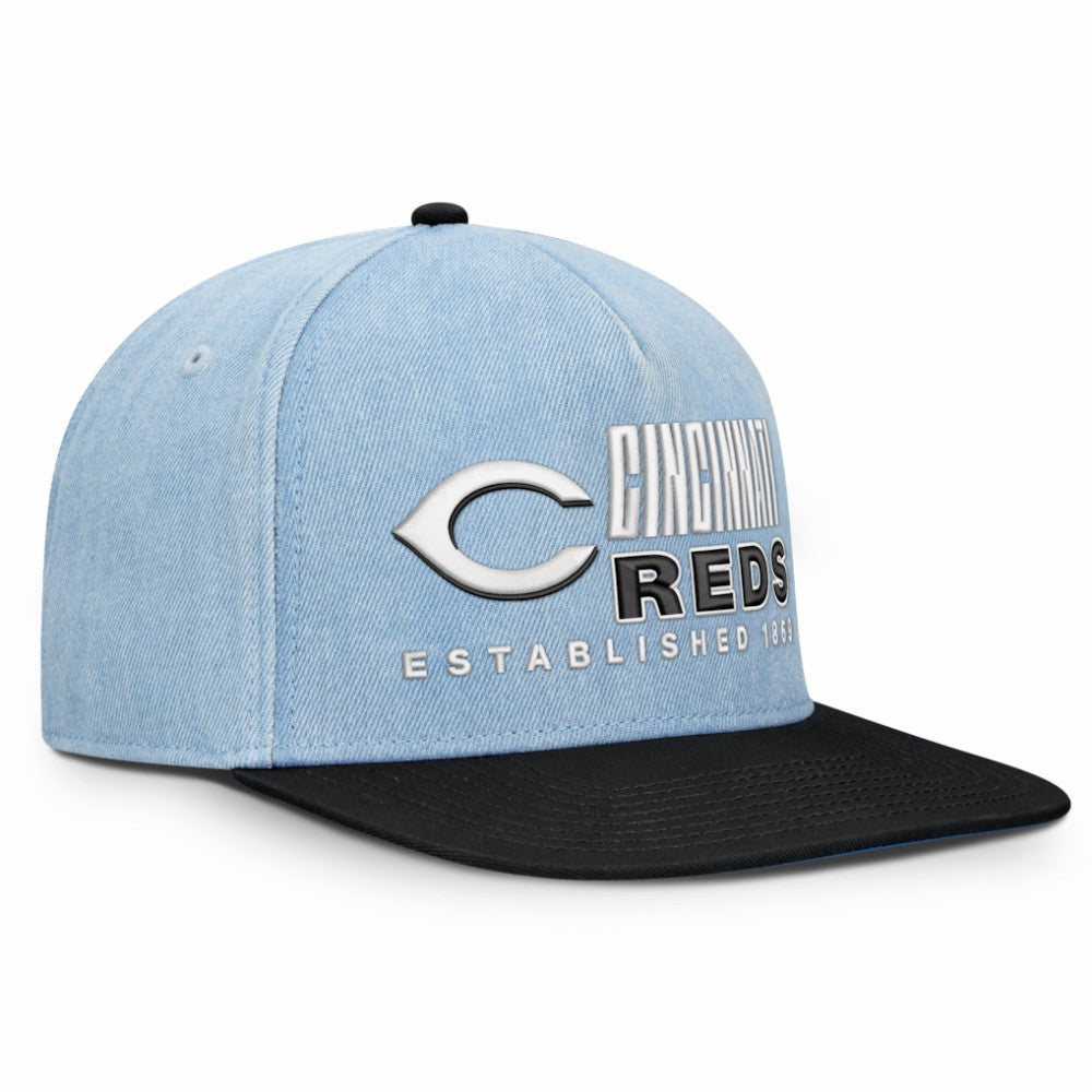 Cincinnati Reds Twinbill Snapback Hat - Denim