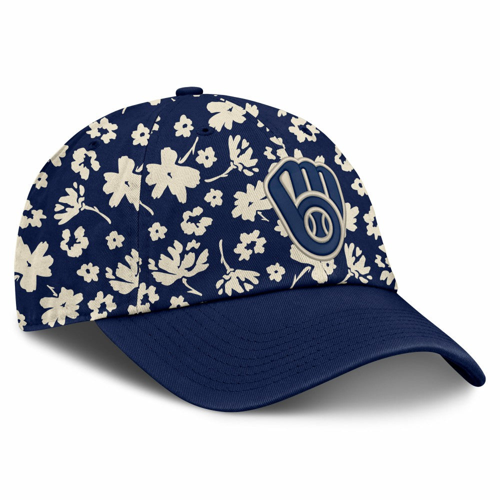 Milwaukee Brewers Women's Blossom Adjustable Hat - Navy