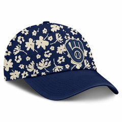 Milwaukee Brewers Women's Blossom Adjustable Hat - Navy