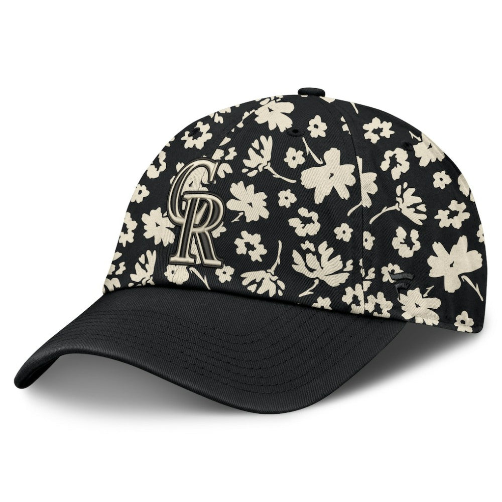 Colorado Rockies Women's Blossom Adjustable Hat - Black