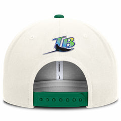 Tampa Bay Rays Cooperstown Pro Dri-FIT Snapback Hat - Cream/Green | Nike