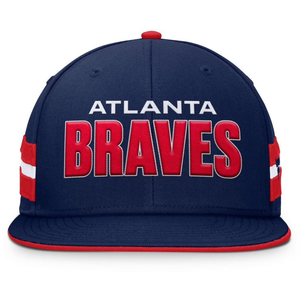 Atlanta Braves Pick Off Fitted Hat - Navy