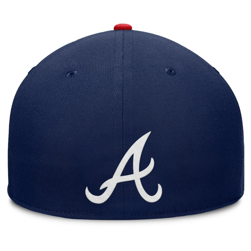 Atlanta Braves Pick Off Fitted Hat - Navy