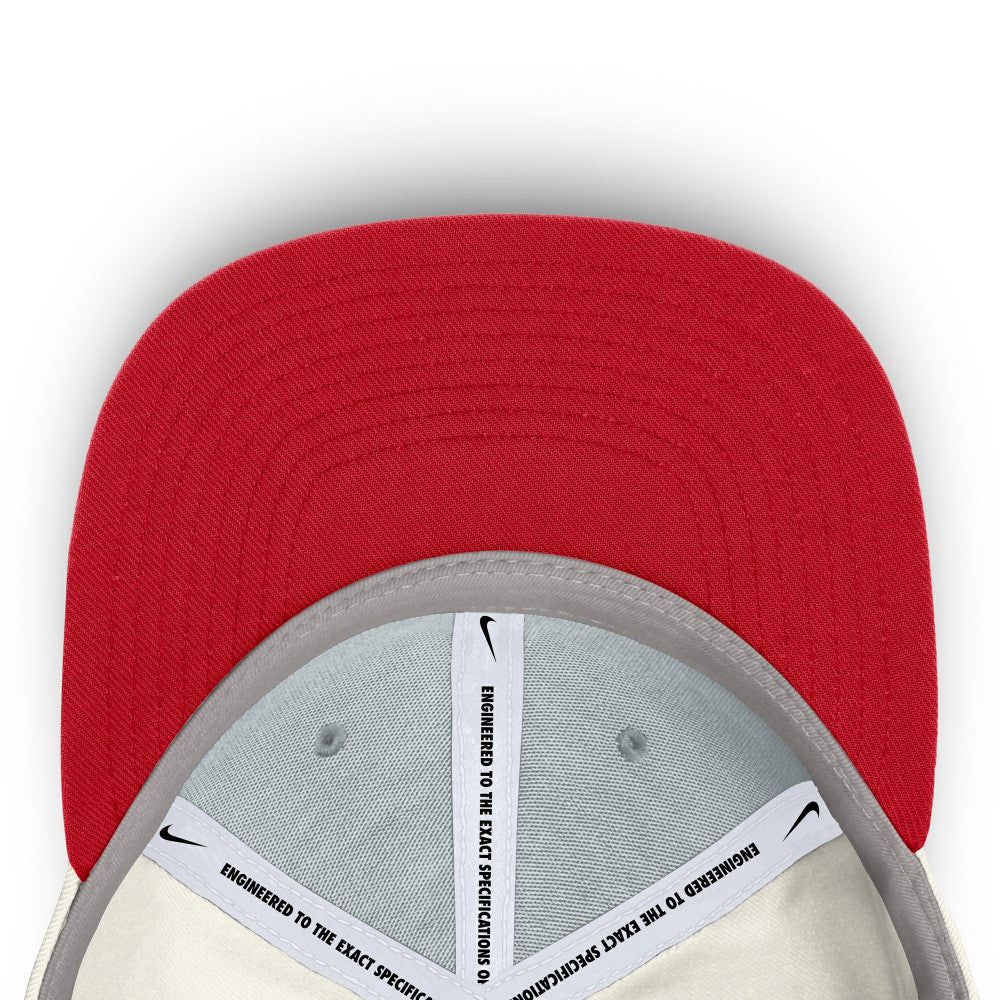Los Angeles Angels Cooperstown Pro Dri-FIT Snapback Hat - Cream/Red | Nike
