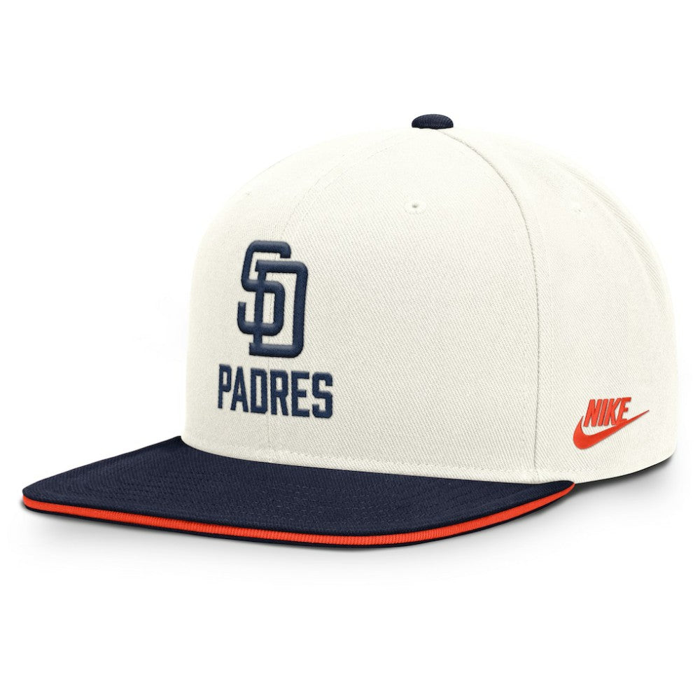 San Diego Padres Cooperstown Pro Dri-FIT Snapback Hat - Cream/Navy | Nike