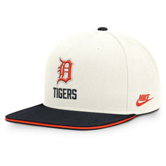 Detroit Tigers Cooperstown Pro Dri-FIT Snapback Hat - Cream/Navy | Nike