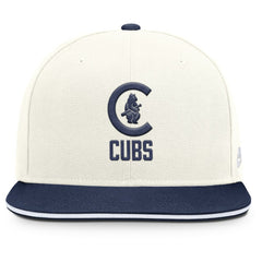 Chicago Cubs Cooperstown Pro Dri-FIT Snapback Hat - Cream/Navy | Nike