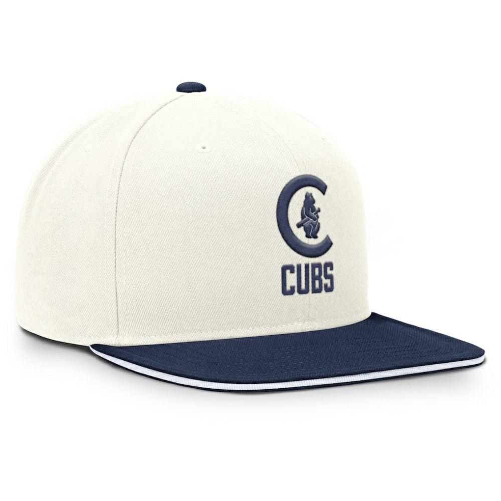 Chicago Cubs Cooperstown Pro Dri-FIT Snapback Hat - Cream/Navy | Nike