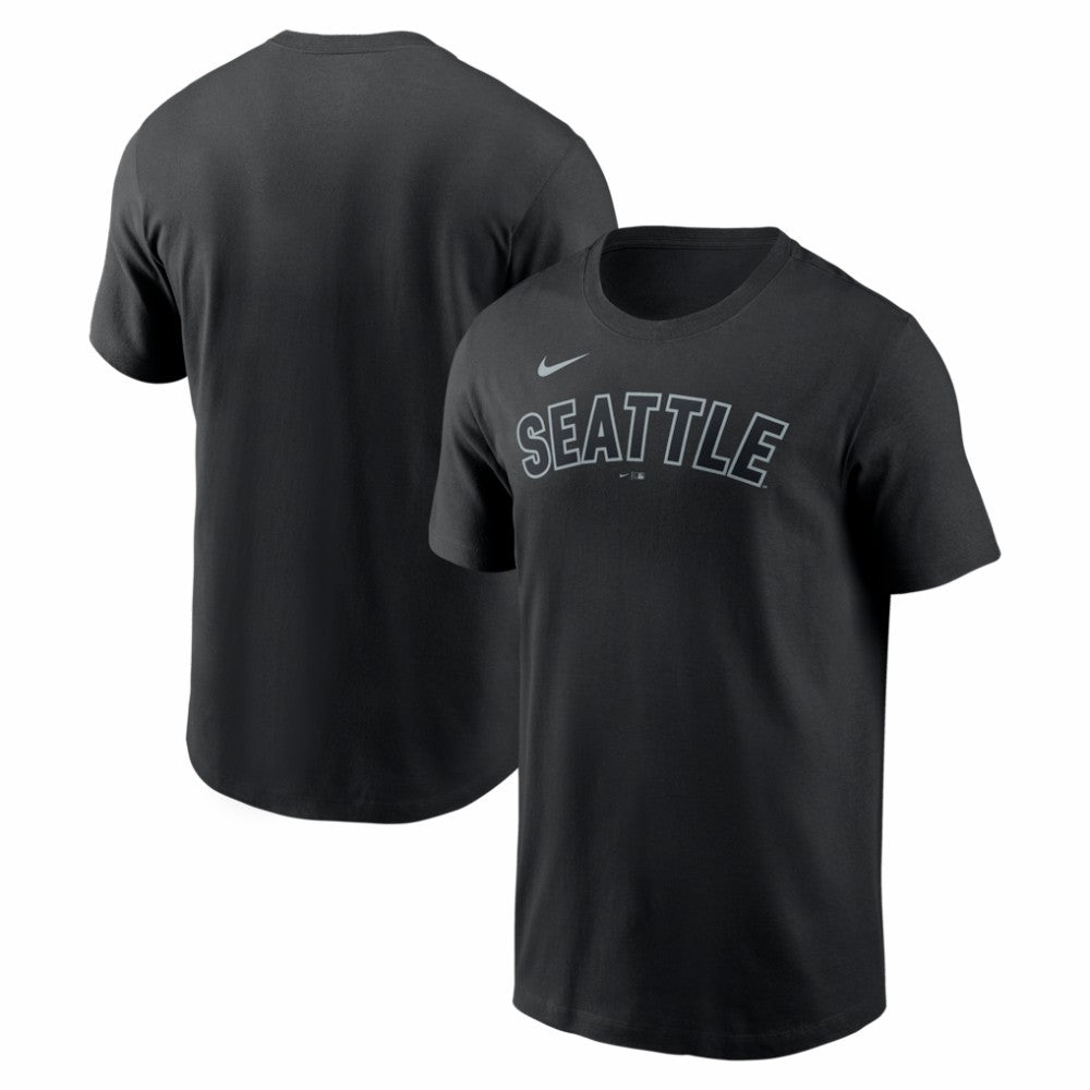 Seattle Mariners Alternate Wordmark T-Shirt - Black | Nike