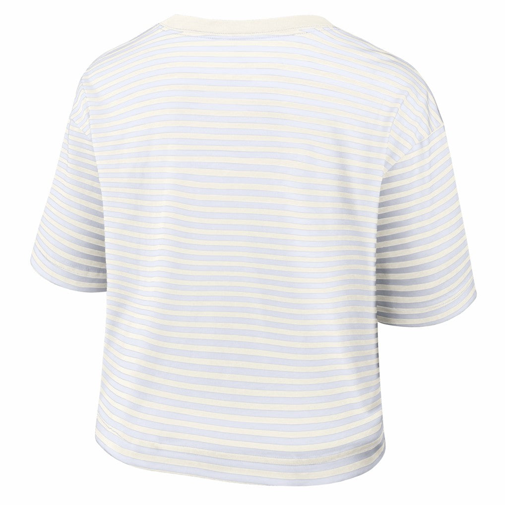 Buffalo Bills Women's Striped Cropped T-Shirt - White/Cream | Nike for sale